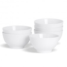 13cm White Rice Bowls - Pack of Six - By Argon Tableware