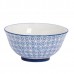 16cm Hand Printed China Cereal Bowls - Pack of Six - By Nicola Spring