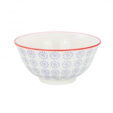 16cm Hand Printed China Cereal Bowl - By Nicola Spring