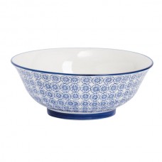 21.5cm Hand Printed China Serving Bowl - By Nicola Spring