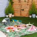 130cm x 168cm Tropical Fleece Picnic Blanket - By Nicola Spring