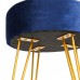 Round Velvet Hairpin Footstool - By Harbour Housewares