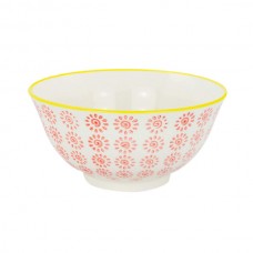 16cm Hand Printed China Cereal Bowl - By Nicola Spring