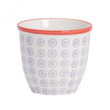 14cm Hand Printed China Plant Pot - By Nicola Spring