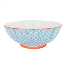 31.5cm Hand Printed Porcelain Fruit Bowl - By Nicola Spring