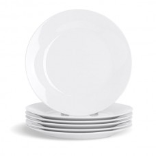 19cm White China Dessert Plates - Pack of Six - By Argon Tableware