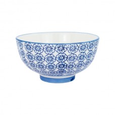 12cm Hand Printed China Rice Bowl - By Nicola Spring