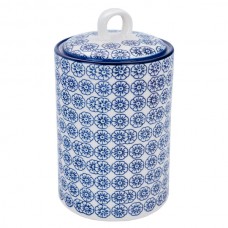 Hand Printed China Kitchen Canister - By Nicola Spring