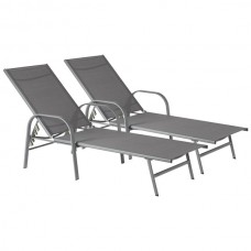 Sussex Adjustable Garden Sun Lounger Set - Pack of Two - By Harbour Housewares