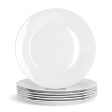 27cm White China Dinner Plates - Pack of Six - By Argon Tableware