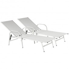 Sussex Adjustable Garden Sun Lounger Set - Pack of Two - By Harbour Housewares