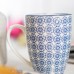 360ml Hand Printed China Coffee Mugs - Pack of Six - By Nicola Spring