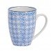 360ml Hand Printed China Coffee Mugs - Pack of Six - By Nicola Spring