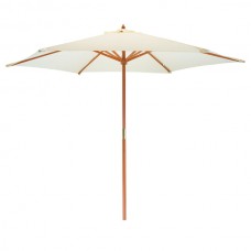 2.7m x 2.5m Wooden Garden Parasol - By Harbour Housewares