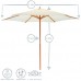 2.7m x 2.5m Wooden Garden Parasol - By Harbour Housewares