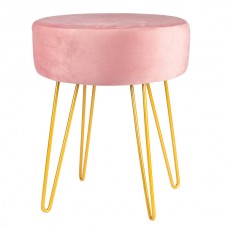 Round Velvet Hairpin Footstool - By Harbour Housewares