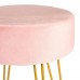 Round Velvet Hairpin Footstool - By Harbour Housewares