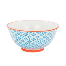 16cm Hand Printed China Cereal Bowl - By Nicola Spring