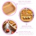 Square Divider Bamboo Suction Plate - By Tiny Dining