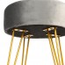 Round Velvet Hairpin Footstool - By Harbour Housewares