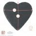 Heart Slate Coasters - Pack of Six - By Argon Tableware