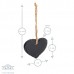 7cm Slate Heart Hanging Tag - By Nicola Spring