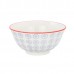 16cm Hand Printed China Cereal Bowls - Pack of Six - By Nicola Spring