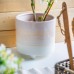 18cm Reactive Glaze Stoneware Footed Plant Pot - By Nicola Spring