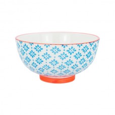 12cm Hand Printed China Rice Bowl - By Nicola Spring