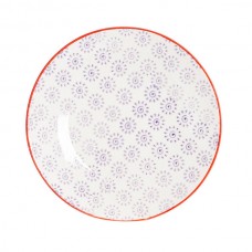 18cm Hand Printed China Side Plate - By Nicola Spring