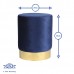 Round Velvet Footstool - By Harbour Housewares