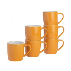 350ml Coloured Coffee Mugs - Pack of Six - By Argon Tableware