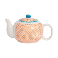 820ml Hand Printed China Teapot - By Nicola Spring