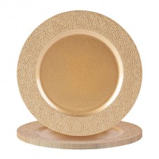 Hammered Melamine Charger Plates - Pack of Six - By Argon Tableware