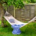 200 x 80cm Deluxe Cotton Garden Hammock - By Harbour Housewares