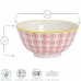 16cm Hand Printed China Cereal Bowls - Pack of Six - By Nicola Spring