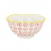 16cm Hand Printed China Cereal Bowls - Pack of Six - By Nicola Spring