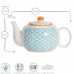 820ml Hand Printed China Teapot - By Nicola Spring