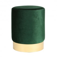 Round Velvet Footstool - By Harbour Housewares