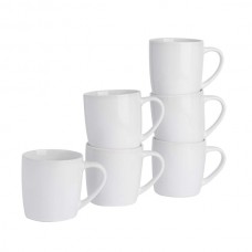 350ml Coloured Coffee Mugs - Pack of Six - By Argon Tableware