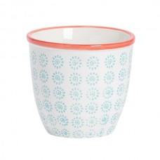 14cm Hand Printed China Plant Pot - By Nicola Spring