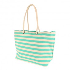 Large Striped Canvas Tote Beach Bag - By Nicola Spring