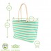 Large Striped Canvas Tote Beach Bag - By Nicola Spring