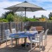 2.7m x 2.5m Wooden Garden Parasol - By Harbour Housewares