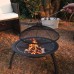 54cm Steel Garden Fire Pit with Grill &amp; Spark Guard - By Harbour Housewares