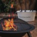 54cm Steel Garden Fire Pit with Grill &amp; Spark Guard - By Harbour Housewares