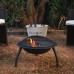 54cm Steel Garden Fire Pit with Grill &amp; Spark Guard - By Harbour Housewares