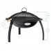 54cm Steel Garden Fire Pit with Grill &amp; Spark Guard - By Harbour Housewares