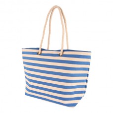 Large Striped Canvas Tote Beach Bag - By Nicola Spring