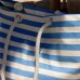 Large Striped Canvas Tote Beach Bag - By Nicola Spring